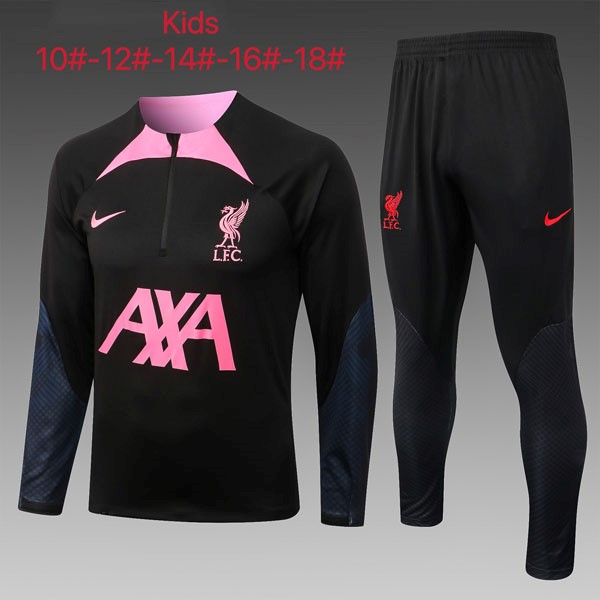 Niños Sudadera De Training Liverpool 2023 Negro Rosa